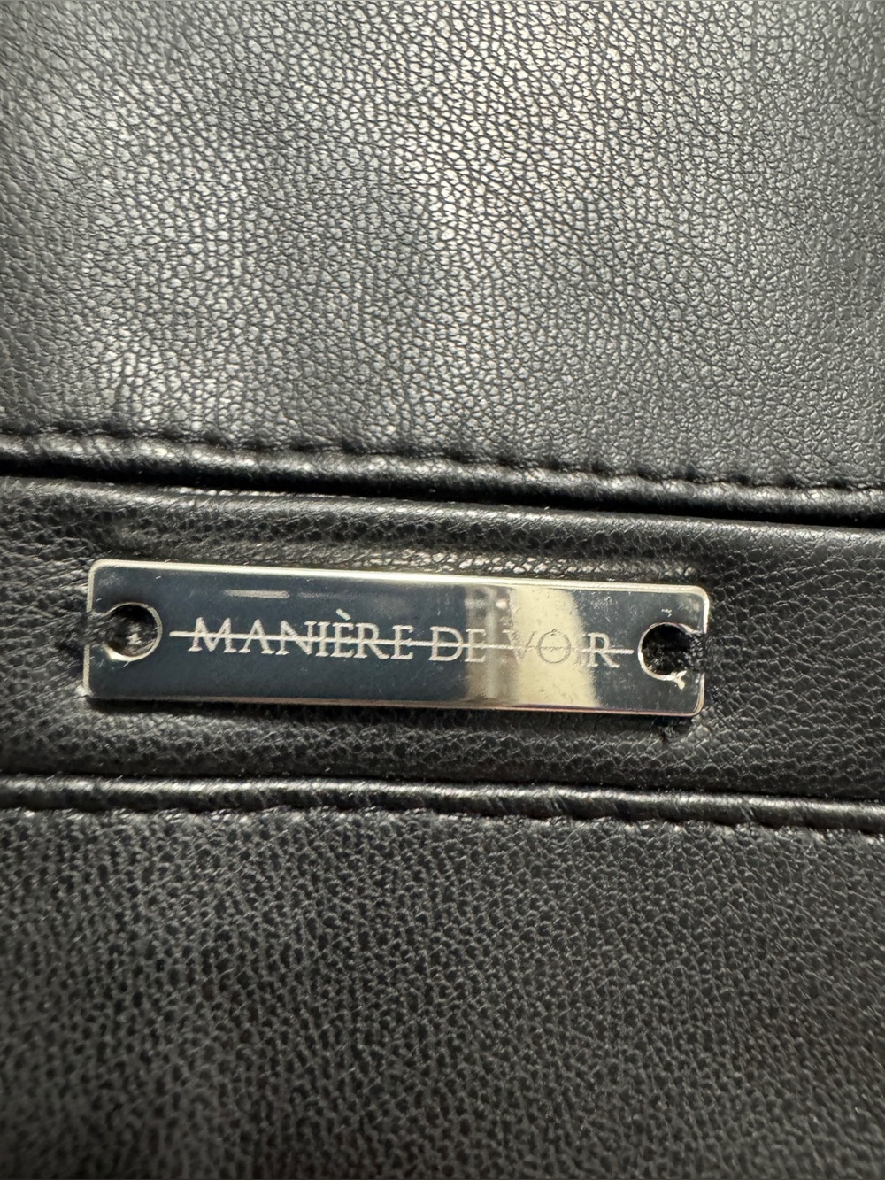 Manière De Voir Rope Tie Black Faux Leather Trousers Size 8 NWT Brand New - Picture 5 of 14